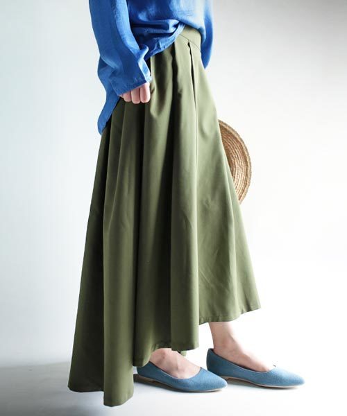 antiqua（アンティカ）の「タックギャザーアシメスカート（スカート・レディース・ベージュ/カーキ・FREE）」の13枚目の写真