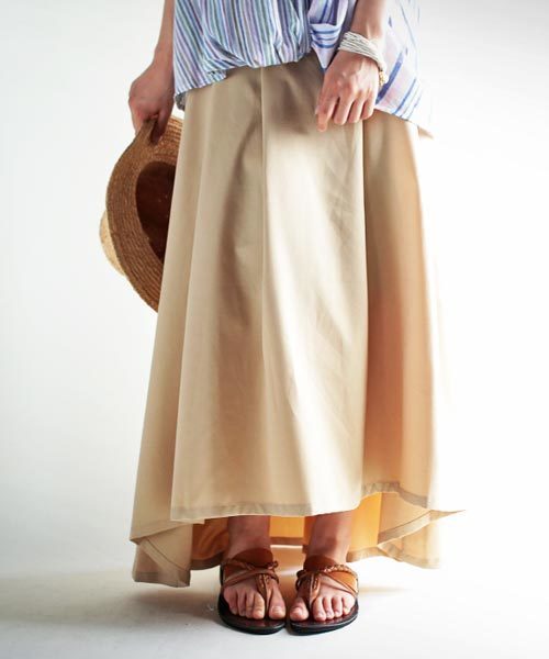 antiqua（アンティカ）の「タックギャザーアシメスカート（スカート・レディース・ベージュ/カーキ・FREE）」の14枚目の写真