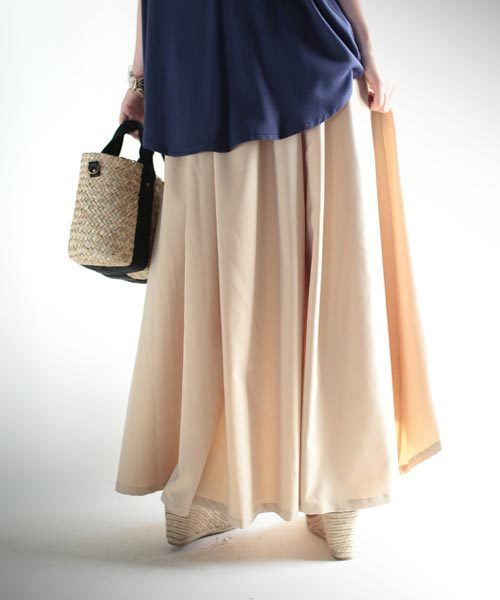 antiqua（アンティカ）の「タックギャザーアシメスカート（スカート・レディース・ベージュ/カーキ・FREE）」の16枚目の写真