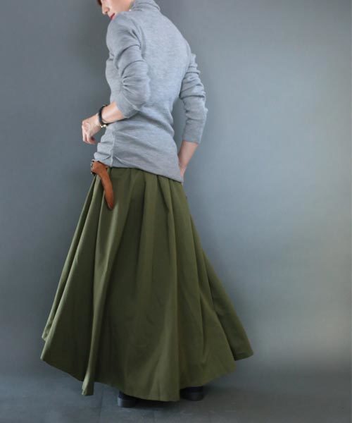 antiqua（アンティカ）の「タックギャザーアシメスカート（スカート・レディース・ベージュ/カーキ・FREE）」の22枚目の写真