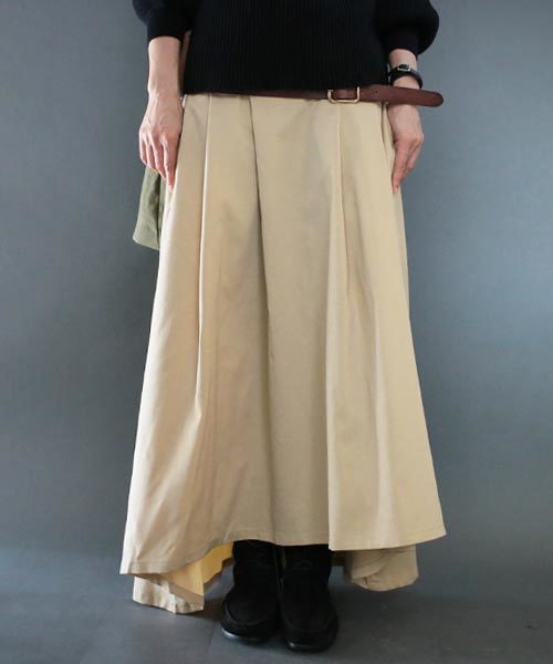 antiqua（アンティカ）の「タックギャザーアシメスカート（スカート・レディース・ベージュ/カーキ・FREE）」の21枚目の写真