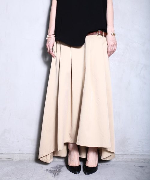 antiqua（アンティカ）の「タックギャザーアシメスカート（スカート・レディース・ベージュ/カーキ・FREE）」の10枚目の写真
