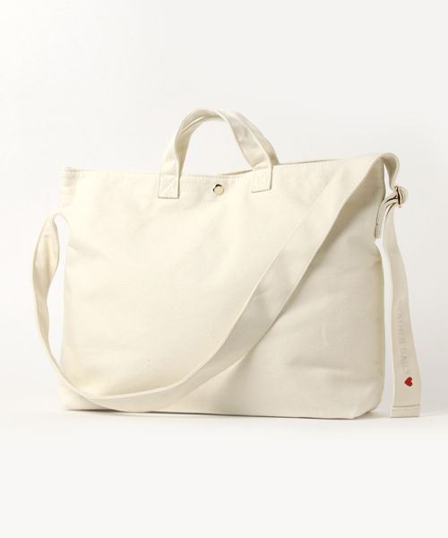 Heather（ヘザー）の「BIGキャンバスバッグ 763571（トートバッグ・レディース・ホワイト/ブラック・ONE SIZE）」の10枚目の写真