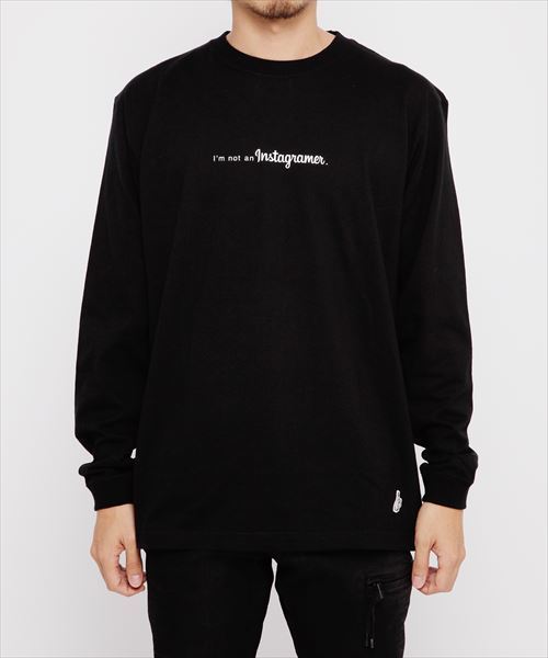 FR2(エフアールツー)の「I’m not an Instagramer. クルーネックロンT(Tシャツ/カットソー・メンズ・ホワイト/ブラック・M/L/XL)」の2枚目の写真