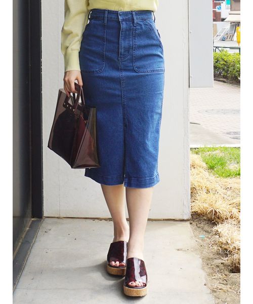 Mercuryduo マーキュリーデュオ の Lee Mercuryduo Denim Slit スカート デニムスカート Wear