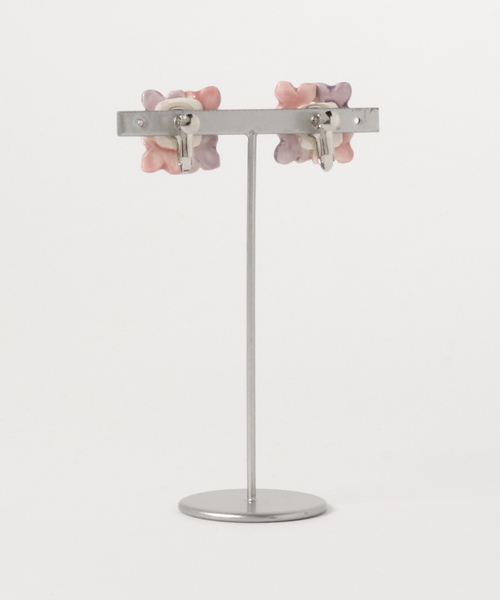TONE SELECT GOODS(トーンセレクトグッズ)の「【IRODORI】花のearring(アリッサム ) ラベンダー×プラム(イヤリング・レディース・その他・FREE)」の2枚目の写真