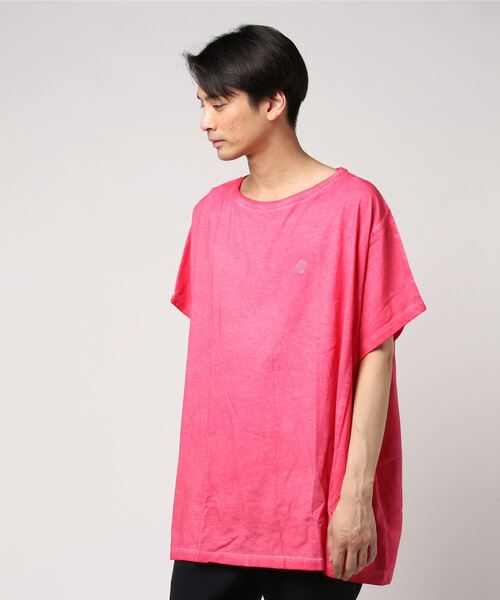 ALDIES(アールディーズ)の「Dyeing Wide T / ダイイングワイドT(Tシャツ/カットソー・メンズ・ブラック/ベージュ/イエロー/ピンク・FREE)」の4枚目の写真