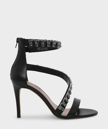 エンベリッシュスティレットサンダル / EMBELLISHED STILETTO SANDALS