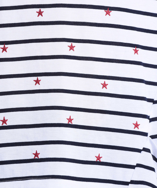 LIPSTAR（リップスター）の「星刺繍タックゆるTシャツ（Tシャツ/カットソー・レディース・ブラック/オフホワイト/イエロー/ブラック系その他・M）」の9枚目の写真