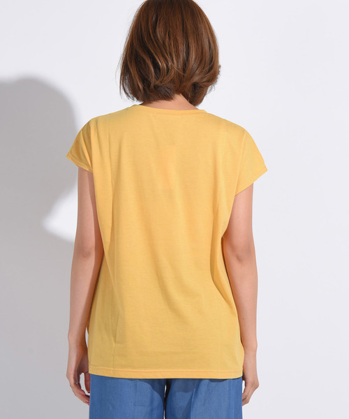 LIPSTAR（リップスター）の「星刺繍タックゆるTシャツ（Tシャツ/カットソー・レディース・ブラック/オフホワイト/イエロー/ブラック系その他・M）」の11枚目の写真