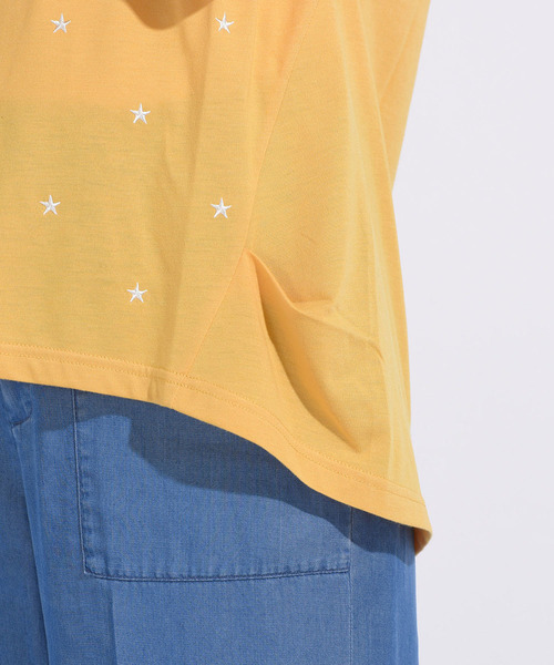 LIPSTAR（リップスター）の「星刺繍タックゆるTシャツ（Tシャツ/カットソー・レディース・ブラック/オフホワイト/イエロー/ブラック系その他・M）」の13枚目の写真