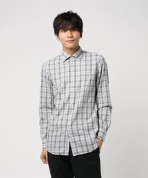 GUY ROVER ワイドカラー チェックネルシャツ