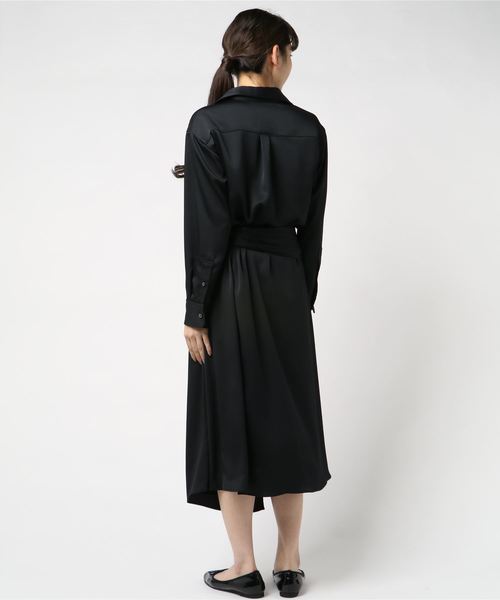 raspail（ラスパイユ）の「raspail　カシュクールワンピース（ワンピース・レディース・ブラック/ネイビー・F）」の4枚目の写真
