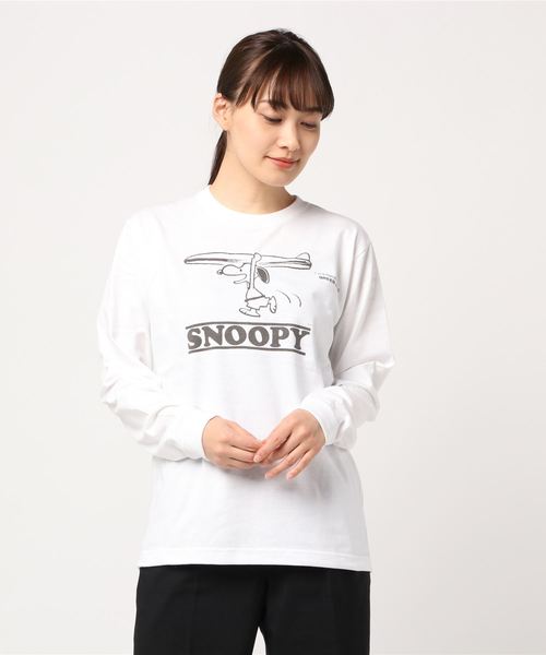 SNOOPY×OLD BETTY'S(スヌーピーカケルオールドベティーズ)の「SNOOPY Long Sleeve T-shirts/スヌーピー ロング Tシャツ ロンT(Tシャツ/カットソー)」|その他21