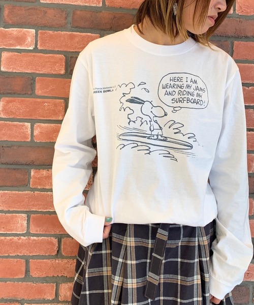 SNOOPY×OLD BETTY'S(スヌーピーカケルオールドベティーズ)の「SNOOPY Long Sleeve T-shirts/スヌーピー ロング Tシャツ ロンT(Tシャツ/カットソー)」|その他8