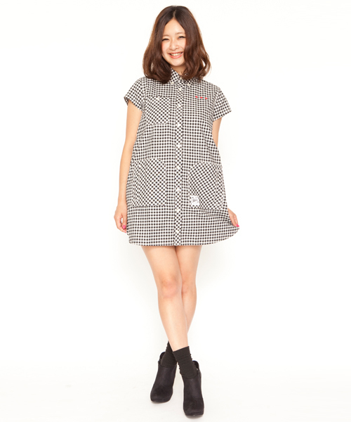 X-girl（エックスガール）の「MARCH SISTERS SHIRT DRESS（ワンピース・レディース・ブラック/レッド/ネイビー/ライトブルー・1/2）」の13枚目の写真