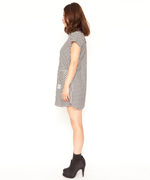 X-girl（エックスガール）の「MARCH SISTERS SHIRT DRESS（ワンピース・レディース・ブラック/レッド/ネイビー/ライトブルー・1/2）」の5枚目の写真