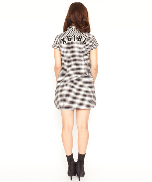 X-girl（エックスガール）の「MARCH SISTERS SHIRT DRESS（ワンピース・レディース・ブラック/レッド/ネイビー/ライトブルー・1/2）」の6枚目の写真