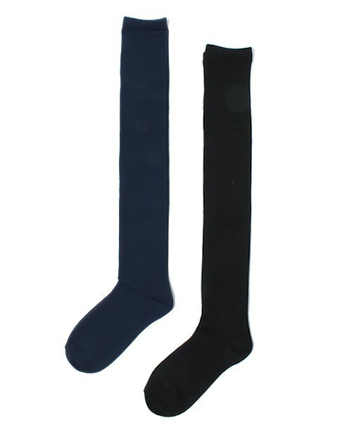 WEGO（ウィゴー）の「WEGO/厚底ヒールスニーカー＆2Pニーハイソックスセット（ブーティ・レディース・ブラック/ホワイト・23.5/24.5）」の7枚目の写真