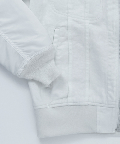 MONKEY TIME（モンキータイム）の「＜ALPHA×LEE＞∴ ma-1+riders/ミリタリージャケット（ミリタリージャケット・メンズ・ホワイト/ネイビー・SMALL/MEDIUM/LARGE）」の14枚目の写真