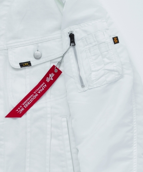 MONKEY TIME（モンキータイム）の「＜ALPHA×LEE＞∴ ma-1+riders/ミリタリージャケット（ミリタリージャケット・メンズ・ホワイト/ネイビー・SMALL/MEDIUM/LARGE）」の15枚目の写真