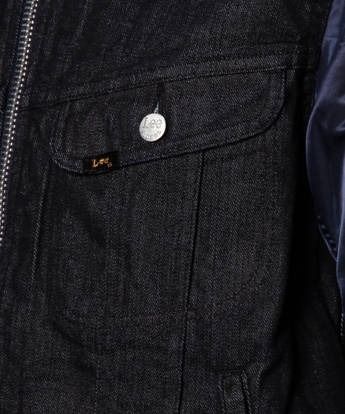 MONKEY TIME（モンキータイム）の「＜ALPHA×LEE＞∴ ma-1+riders/ミリタリージャケット（ミリタリージャケット・メンズ・ホワイト/ネイビー・SMALL/MEDIUM/LARGE）」の4枚目の写真