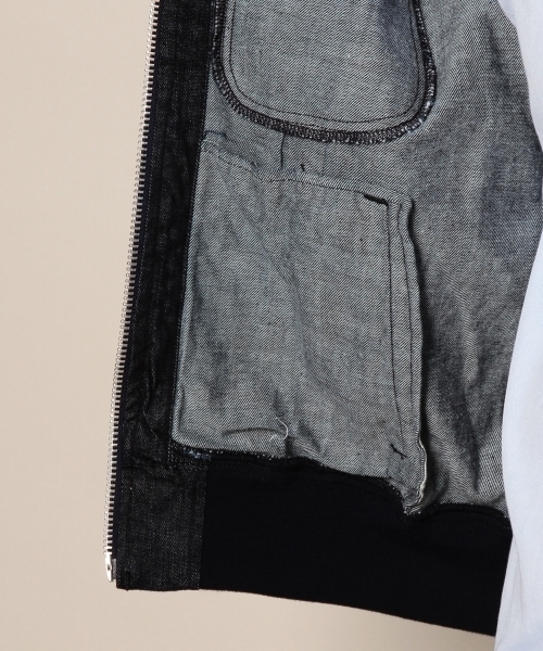 MONKEY TIME（モンキータイム）の「＜ALPHA×LEE＞∴ ma-1+riders/ミリタリージャケット（ミリタリージャケット・メンズ・ホワイト/ネイビー・SMALL/MEDIUM/LARGE）」の6枚目の写真