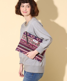 coen | 【Market】ジャガードクラッチ(クラッチバッグ)