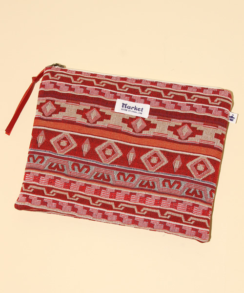 coen（コーエン）の「【Market】ジャガードクラッチ（クラッチバッグ・レディース・ネイビー/レッド・FREE）」の7枚目の写真