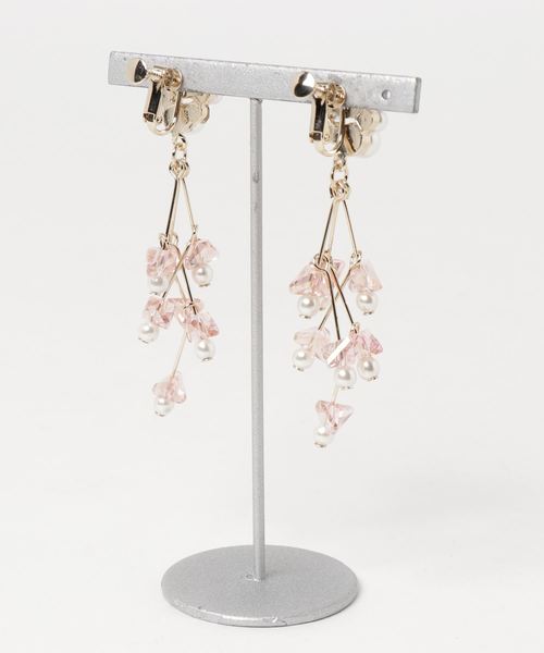 Cupid Heart（キューピッドハート）の「【Cupid Heart】結婚式アクセ 小枝イヤリング（イヤリング・レディース・ピンク/ベージュ・MEDIUM）」の3枚目の写真