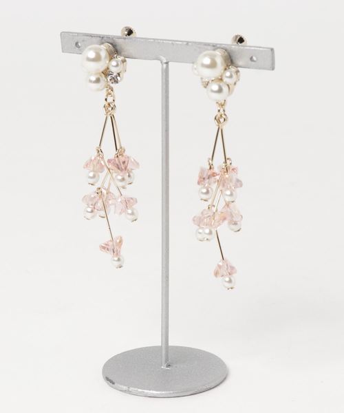 Cupid Heart（キューピッドハート）の「【Cupid Heart】結婚式アクセ 小枝イヤリング（イヤリング・レディース・ピンク/ベージュ・MEDIUM）」の8枚目の写真