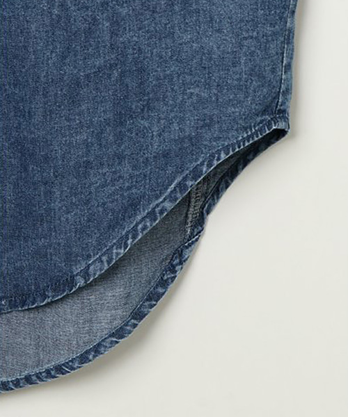 VENCEEXCHANGE(ヴァンスエクスチェンジ)の「バックパッチミリタリーシャツ(シャツ/ブラウス・レディース・スカイブルー/ダークグリーン/ベージュ/ブルー/オフホワイト・FREE)」の15枚目の写真