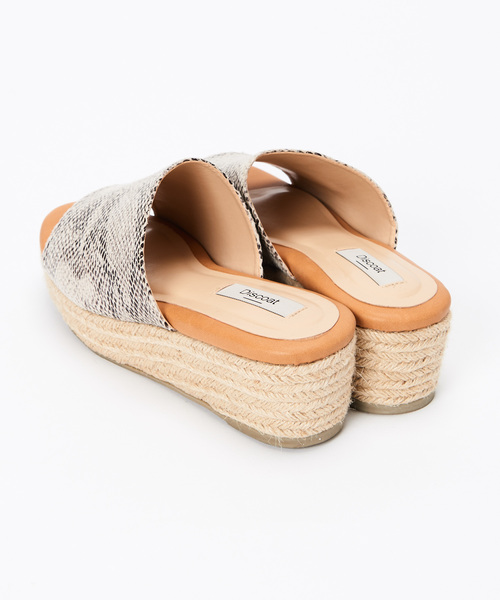 DISCOAT（ディスコート）の「ジュートサンダル/パイソン柄（サンダル・レディース・ベージュ/シルバー/ブラック・L/S/M）」の7枚目の写真