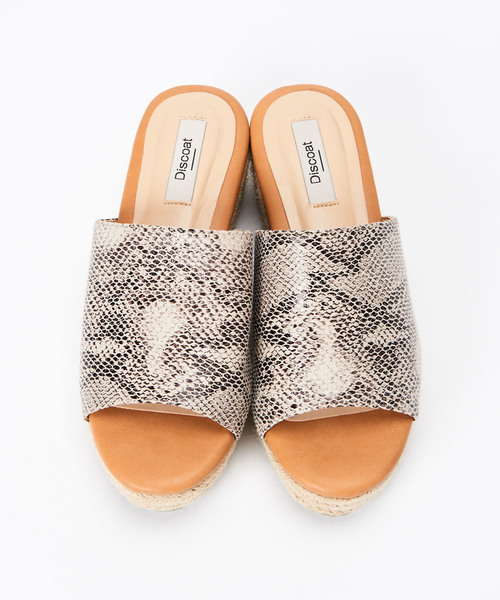 DISCOAT（ディスコート）の「ジュートサンダル/パイソン柄（サンダル・レディース・ベージュ/シルバー/ブラック・L/S/M）」の8枚目の写真
