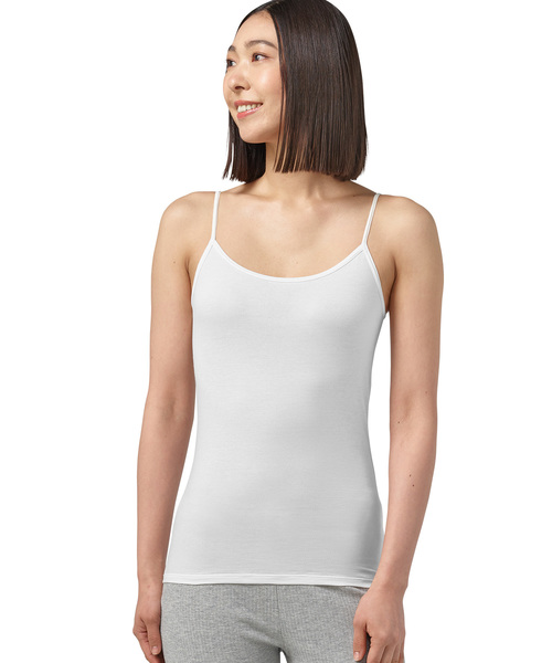 ZOZO（ゾゾ）の「ZOZOAIR COTTON キャミソール[WOMEN]（その他アンダーウェア/インナー・レディース・ブラック/ホワイト・マルチサイズ）」の3枚目の写真