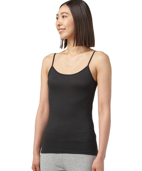 ZOZO（ゾゾ）の「ZOZOAIR COTTON キャミソール[WOMEN]（その他アンダーウェア/インナー・レディース・ブラック/ホワイト・マルチサイズ）」の6枚目の写真