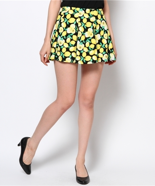 WEGO（ウィゴー）の「WEGO/レモン柄フレアスカート（スカート）」 - WEAR