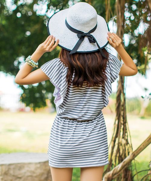 3点セット ワンピース付き ボーダービキニ 水着 Osyarevo オシャレボ のファッション通販 Zozotown