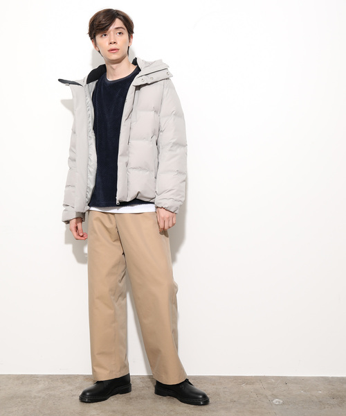 JUNRED（ジュンレッド）の「【ALLIED DOWN/アライドダウン】ダウンフードブルゾン（ダウンジャケット/コート・メンズ・ホワイト/ブラック/ベージュ/ピンク/レッド・S/M/L/LL）」の17枚目の写真