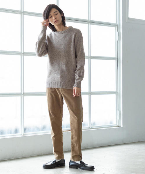 coen（コーエン）の「アクリルネップクルーネックニット（ニット/セーター・メンズ・グレー/ベージュ・LARGE/SMALL/X-LARGE/MEDIUM）」の8枚目の写真