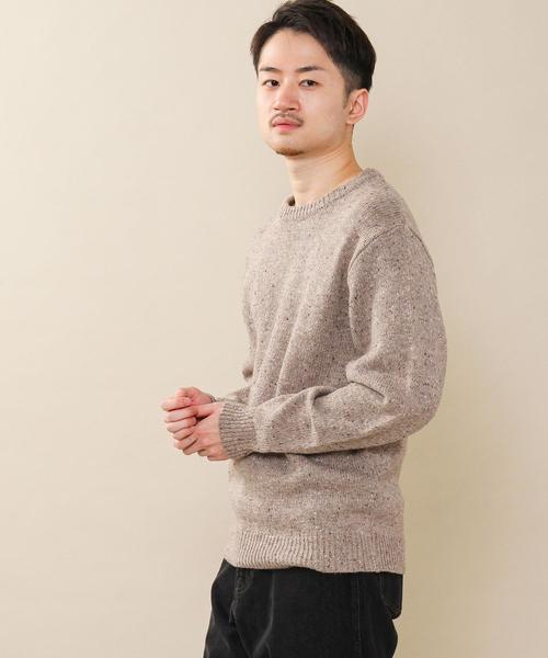 coen（コーエン）の「アクリルネップクルーネックニット（ニット/セーター・メンズ・グレー/ベージュ・LARGE/SMALL/X-LARGE/MEDIUM）」の16枚目の写真