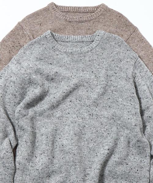 coen（コーエン）の「アクリルネップクルーネックニット（ニット/セーター・メンズ・グレー/ベージュ・LARGE/SMALL/X-LARGE/MEDIUM）」の21枚目の写真