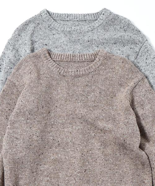 coen（コーエン）の「アクリルネップクルーネックニット（ニット/セーター・メンズ・グレー/ベージュ・LARGE/SMALL/X-LARGE/MEDIUM）」の20枚目の写真