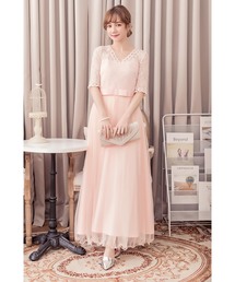 パーティードレス ロングドレス ワンピース 結婚式 お呼ばれ チュール Aライン フォーマル ドレス  10代 20代 30代