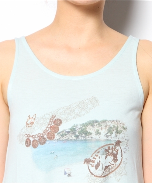 CRYSTAL BALL(クリスタルボール)の「Holiday Memories Tank-top(Tシャツ/カットソー・レディース・ブルー/パープル/イエロー・FREE)」の8枚目の写真