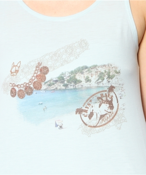 CRYSTAL BALL(クリスタルボール)の「Holiday Memories Tank-top(Tシャツ/カットソー・レディース・ブルー/パープル/イエロー・FREE)」の9枚目の写真