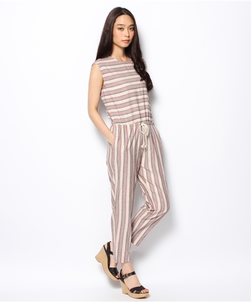 mystic（ミスティック）の「ストライプノースリサロペット（サロペット/オーバーオール・レディース・オレンジ/ブルー/ピンク・ﾌﾘ-）」の9枚目の写真