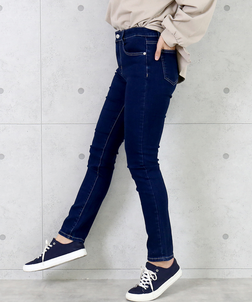 n'ee-ne（ネーネ）の「スキニーパンツ（デニムパンツ・レディース・ブルー/ダークブルー・SS/S/M）」の2枚目の写真