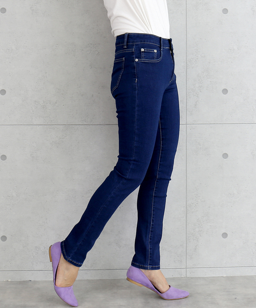 n'ee-ne（ネーネ）の「スキニーパンツ（デニムパンツ・レディース・ブルー/ダークブルー・SS/S/M）」の3枚目の写真