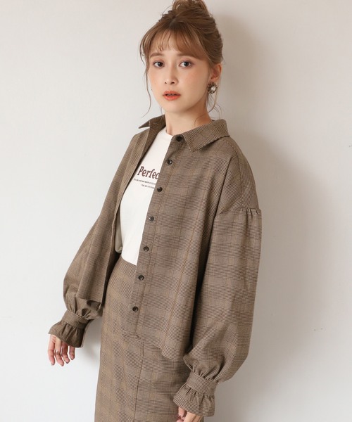 one after another NICE CLAUP（ワンアフターアナザーナイスクラップ）の「開襟アソートブラウス（シャツ/ブラウス・レディース・アイボリー/ブルー系その他/レオパード/チェック・FREE）」の5枚目の写真